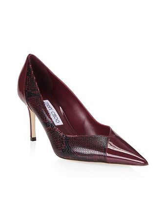Shop Jimmy Choo Cass 75 Snake-Printed Leather Pumps | Saks Fifth Avenue