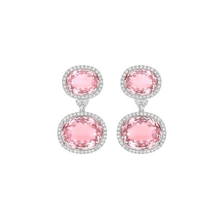 Pink Tourmaline Double Oval Drop Earrings - Kiki McDonough Jewellery - Sloane Square London | Kiki McDonough : Kiki McDonough Jewellery – Sloane Square London | Kiki McDonough