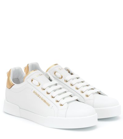 Embellished Leather Sneakers | Dolce & Gabbana - mytheresa.com