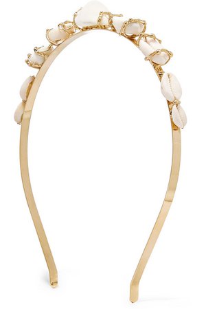 Rosantica | Beatrix gold-tone shell headband | NET-A-PORTER.COM
