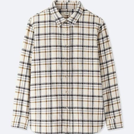 Women's Flannel Checked Long-sleeve Shirt