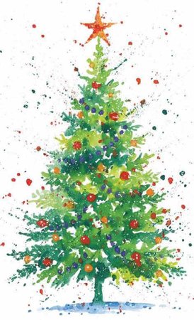 watercolor Christmas tree