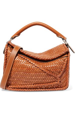 Loewe | Puzzle small woven leather shoulder bag | NET-A-PORTER.COM