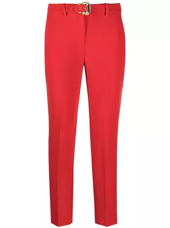 Versace Jeans Couture Belted Cropped Trousers - Farfetch