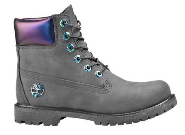 grey timberland iridescent boot