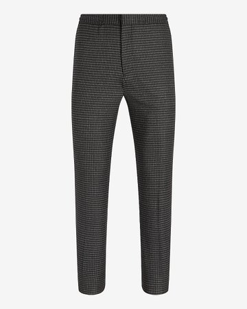 Classic Black & White Checkered Jogger Suit Pant | Express