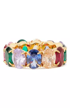 kate spade new york multicolor crystal oval ring | Nordstrom