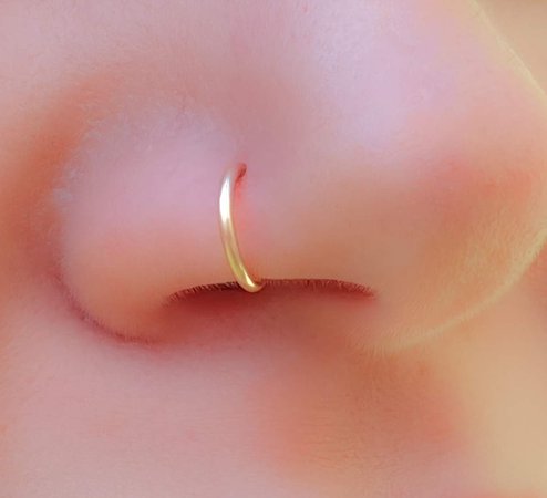 Nose ring hoop gold