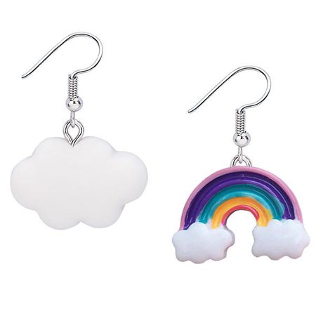 Rainbow N' Cloud Earrings – Boogzel Apparel