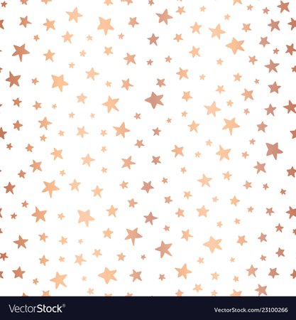 Handdrawn stars rose gold foil background Vector Image