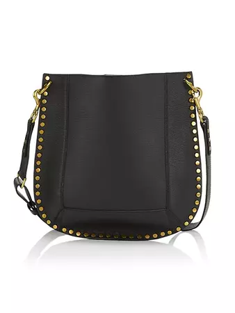Shop Isabel Marant Oskan Studded Leather Shoulder Bag | Saks Fifth Avenue