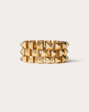 Rockstud Metal Bangle for Woman in Gold | Valentino US