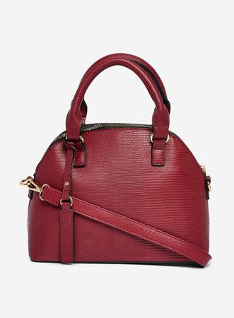 Berry Textured Kettle Bag | Dorothy Perkins