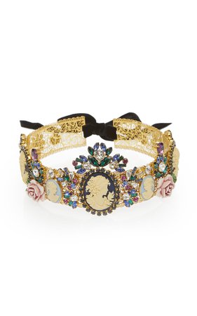 DOLCE & GABBANA Cameo Crown In Red