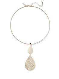 NY&C: Silvertone Collar Pendant Necklace