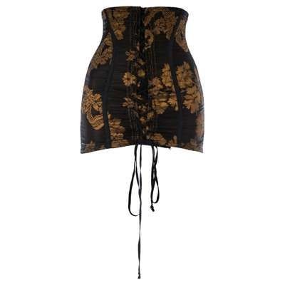 floral dark corset skirt