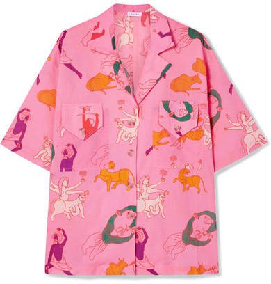 Oliver Printed Cotton-voile Shirt - Pink