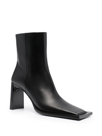 Black Balenciaga square-toe ankle-length boots - Farfetch