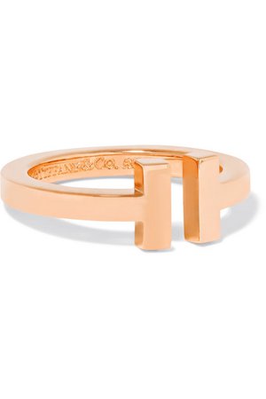 Tiffany & Co. | T Square 18-karat rose gold ring | NET-A-PORTER.COM