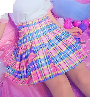 rainbow harajuku pleated skirts - Google Search