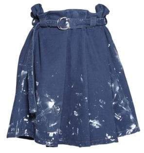 Women's Flared Denim Skirt - Denim Blue - Size 40 (8)