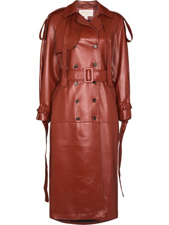 Materiel double-breasted Eco Leather Trench Coat - Farfetch