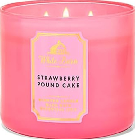 strawberry pound cake candle