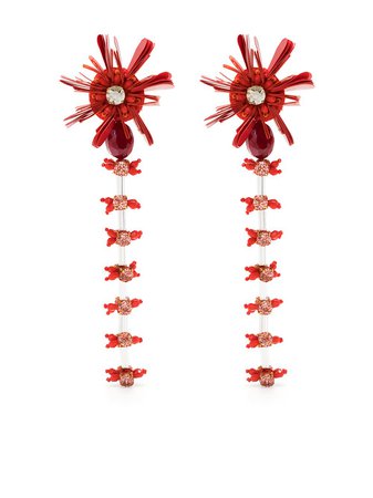 Biyan crystal-embellished Clip Earrings - Farfetch