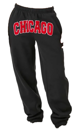 Black Chicago Sweatpants
