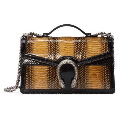 Beige Dionysus snakeskin top handle bag | GUCCI® UK