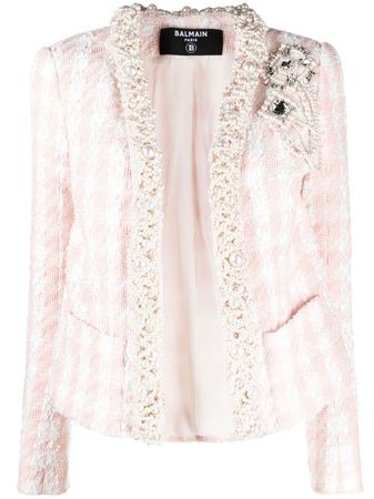 Balmain Embellished Tweed Jacket - Farfetch