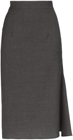 Wright Le Chapelain high-waisted wool pencil skirt
