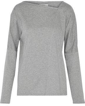 Melange Cotton-jersey Top