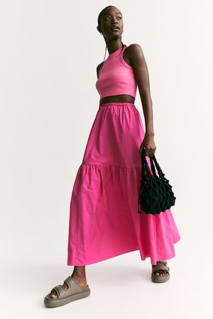 Maxi skirt - Cerise - Ladies | H&M GB