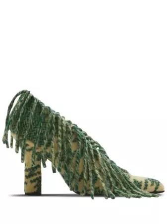 Burberry abstract-pattern 100mm Fringed Pumps - Farfetch