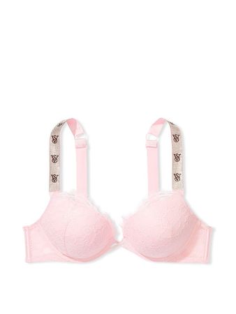 Bombshell Add-2-Cups Lace Shine Strap Push-Up Bra - Bras - Victoria's Secret