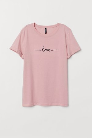 T-shirt - Light pink/Love - Ladies | H&M US