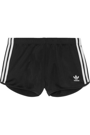 adidas Originals | Striped satin-jersey shorts | NET-A-PORTER.COM