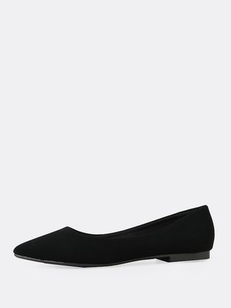 Wide Fit Pointed Toe Ballet Flats | SHEIN