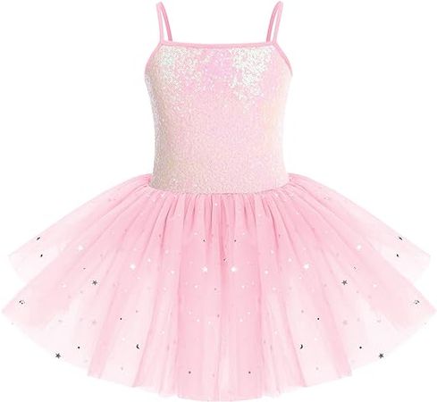 Amazon.com: IDOPIP Toddler Kids Girls Sequins Camisole Ballet Dance Dress Glitter Stars Tutu Skirted Leotard Ballerina Dancewear Costumes : Clothing, Shoes & Jewelry