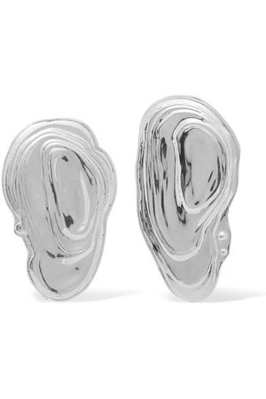 Leigh Miller | Ostra silver earrings | NET-A-PORTER.COM