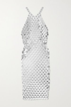 Cara Chainmail Midi Dress - Silver
