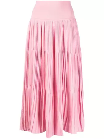 SMINFINITY high-waist Yoke Pleated Skirt