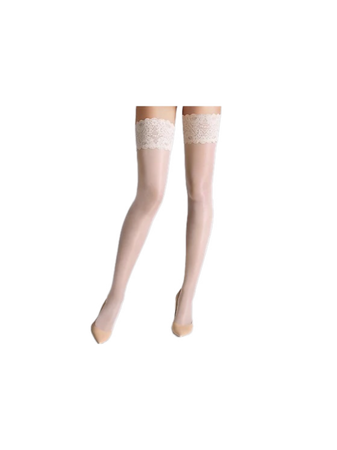 white thigh high stockings socks