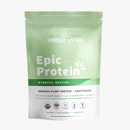 Sprout Living Epic Protein - Mindful Matcha | healf.