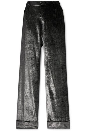 F.R.S For Restless Sleepers | Etere metallic velvet straight-leg pants | NET-A-PORTER.COM