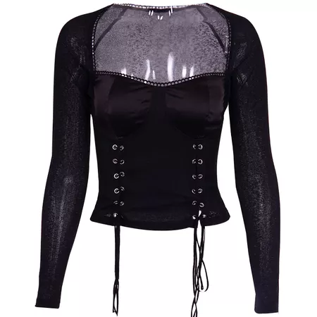InstaHot Black Gothic Vintage Square Neck T Shirt Women Lace Up Low Cut Long Sleeve Crop Tops Elastic 2018 Autumn Tie Up Clothes-in T-Shirts from Women's Clothing on Aliexpress.com | Alibaba Group