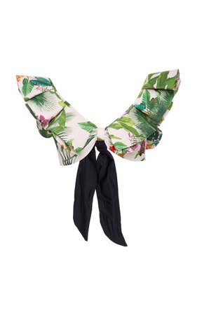 Marimba Ruffled Tie Bikini Top by Johanna Ortiz | Moda Operandi