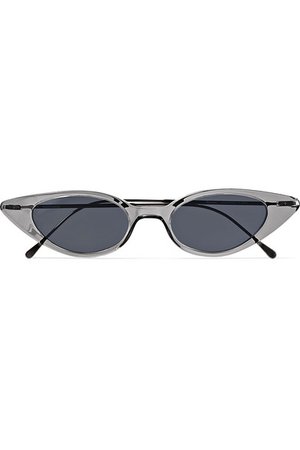 Illesteva | Marianne cat-eye acetate and gunmetal-tone sunglasses | NET-A-PORTER.COM