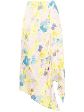 Stella McCartney floral-print silk maxi skirt